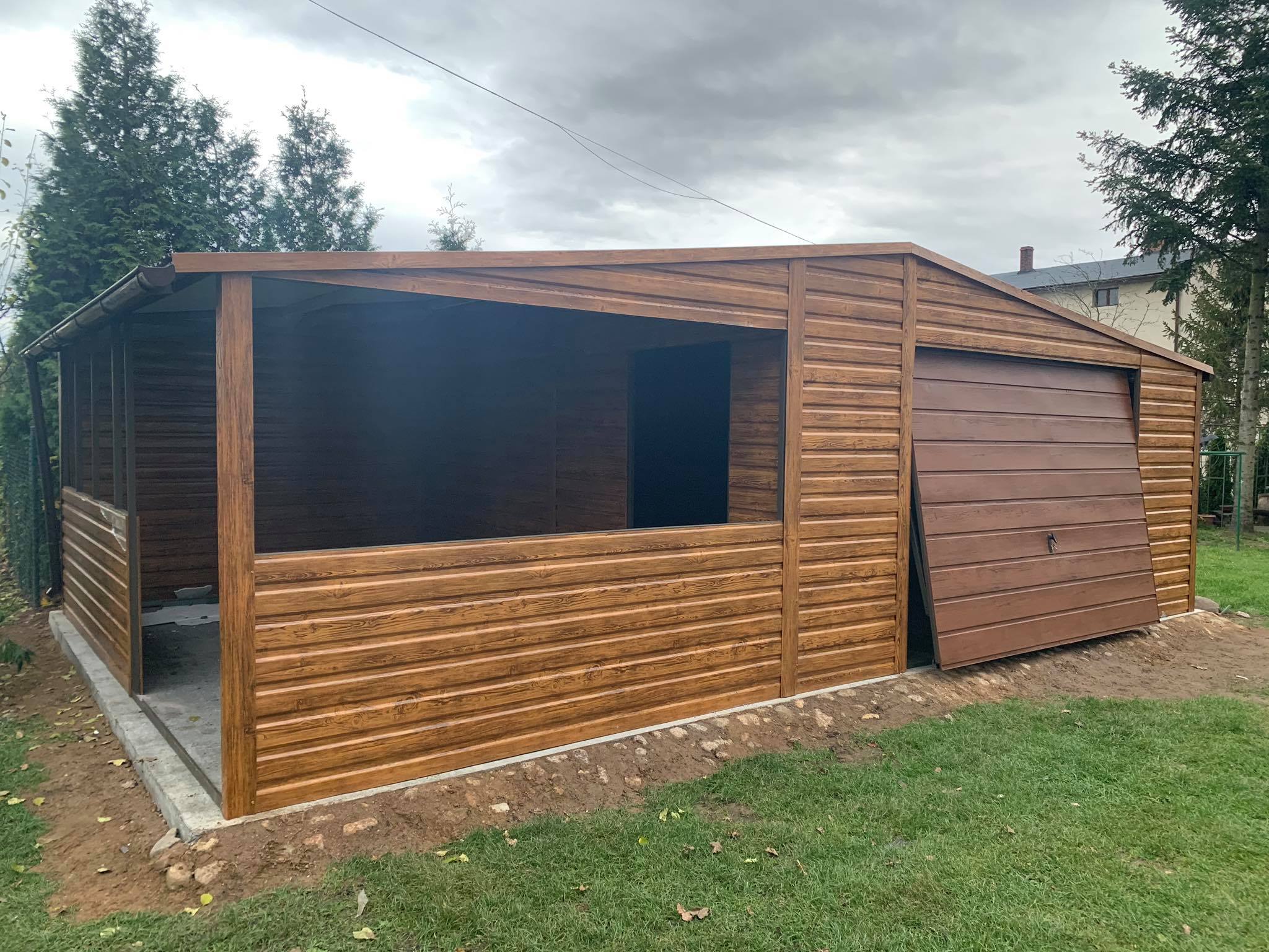 Garaż Premium 5x6 + Wiata 4m NR 59