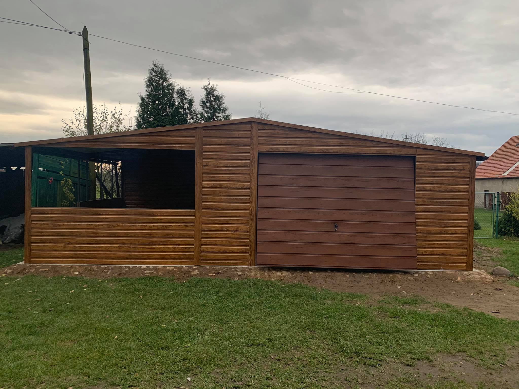 Garaż Premium 5x6 + Wiata 4m NR 59 - obrazek 5