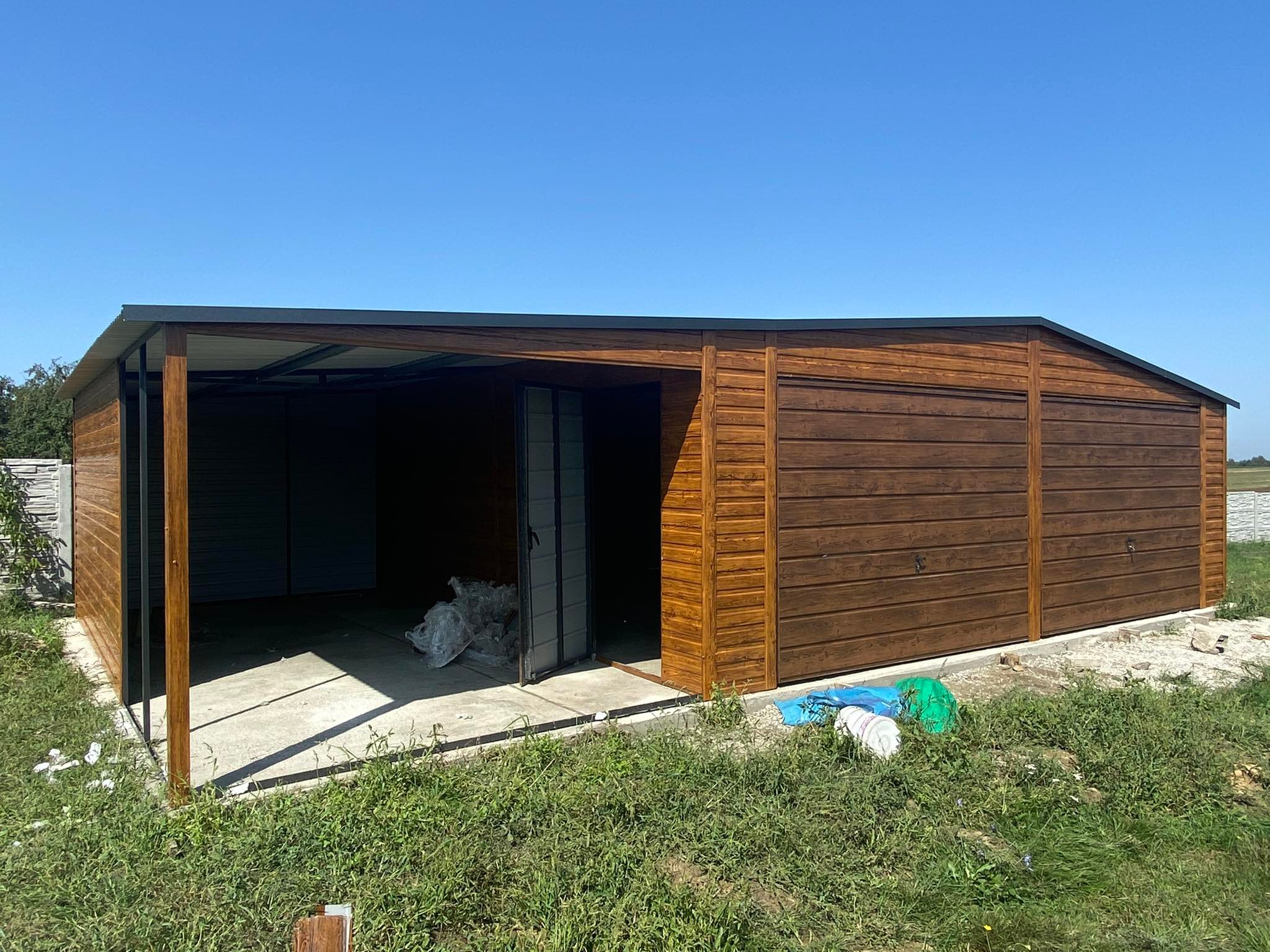 Garaż Premium 7x6 + Wiata 3m NR 21 - obrazek 2