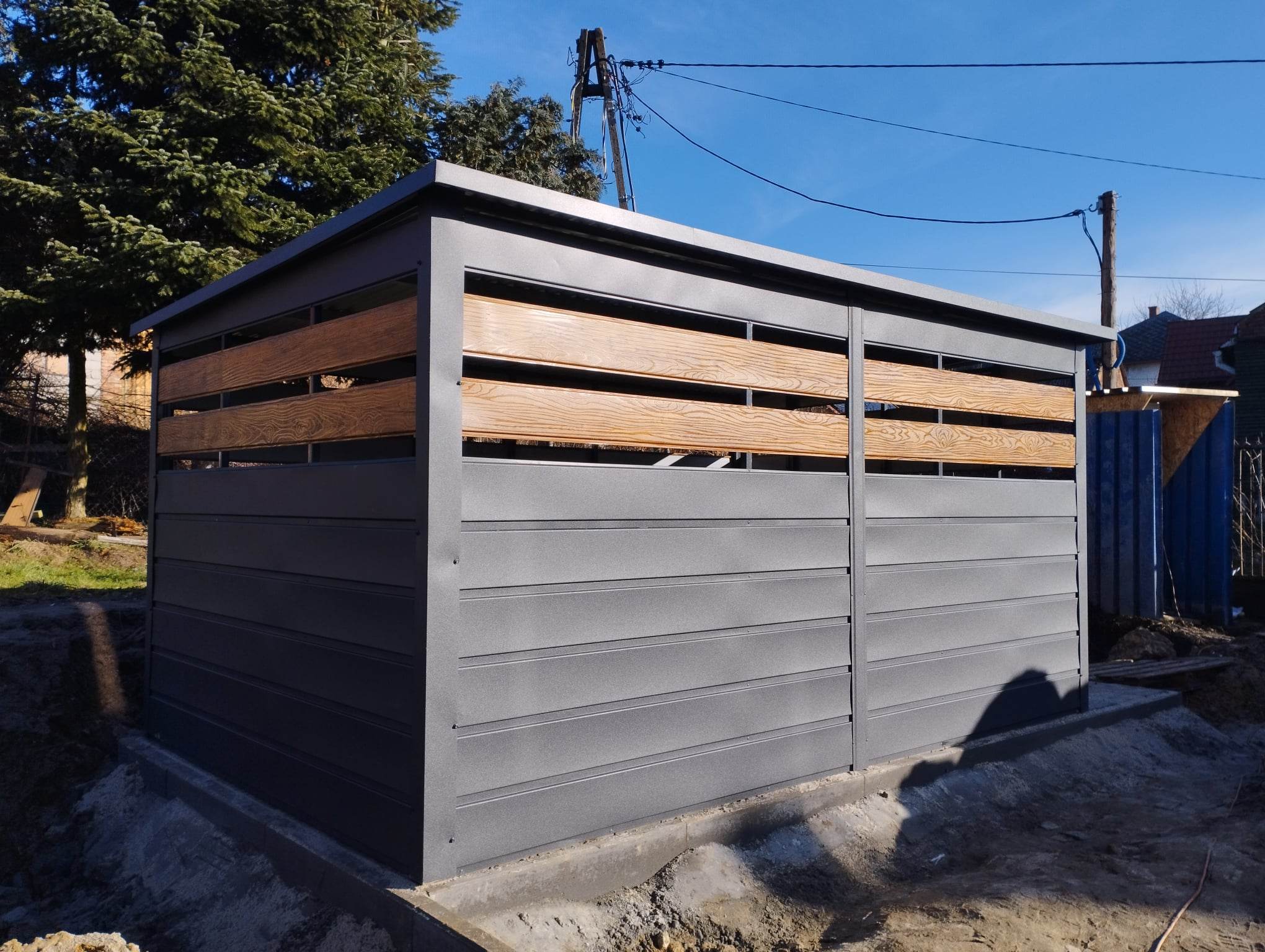 Wiata śmietnikowa 4m x 2m NR 4